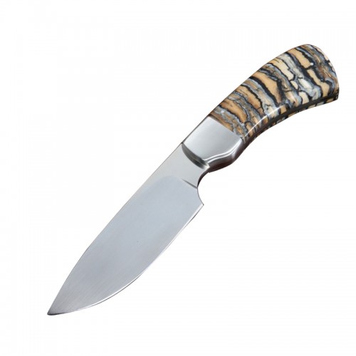 Hunting Knife With D2 Steel Bone Handle Sharped Blade With free leather Sheath